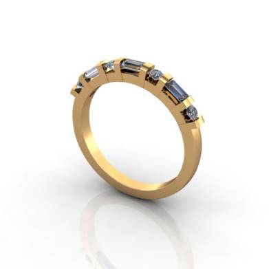 Anniversary Ring, RA3, Platinum, 3D