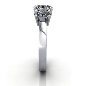 Multi stone Diamond Ring, PDM2, White Gold, SV, Oval