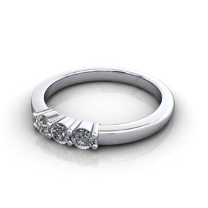 Multi stone Diamond Ring, PDM4, White Gold, LF