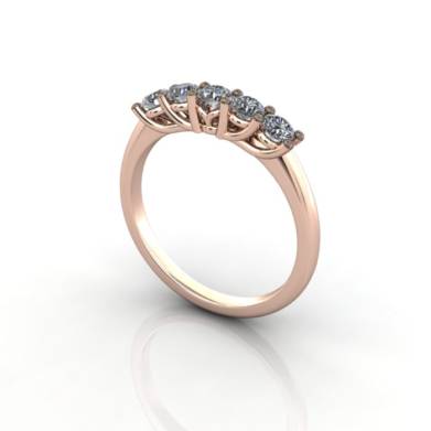 Multi stone Diamond Ring, PDM5, Platinum, 3D Thumbnail