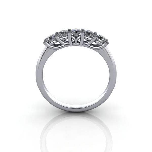 Multi stone Diamond Ring, PDM5, White Gold, TF