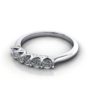 Multi stone Diamond Ring, PDM7, Platinum, LF