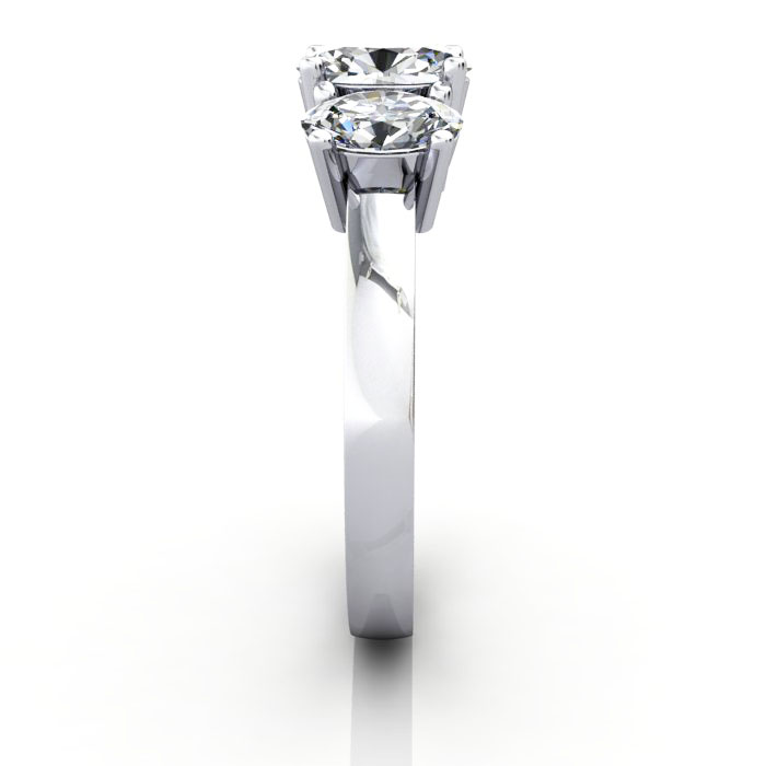 Oval Cut Trilogy Diamond Ring RT13 Platinum SV Oval Cut Trilogy Diamond Ring RT13 Platinum SV