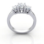 Oval Cut Trilogy Diamond Ring RT13 Platinum TF Oval Cut Trilogy Diamond Ring RT13 Platinum TF