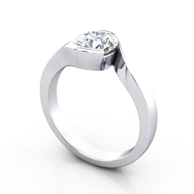 Diamond Ring RS24 Platinum 3D