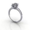 Engagement Ring, White Gold, Oval cut diamond, RSA3, 3D