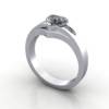 Engagement Ring, White Gold, Heart shape diamond, RSA5, 3D