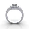 Engagement Ring, White Gold, Heart shape diamond, RSA5, TF