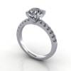 Engagement Ring, White Gold, Round Brilliant cut diamond, RSA4, 3D