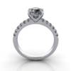 Engagement Ring, White Gold, Round Brilliant cut diamond, RSA4, TF