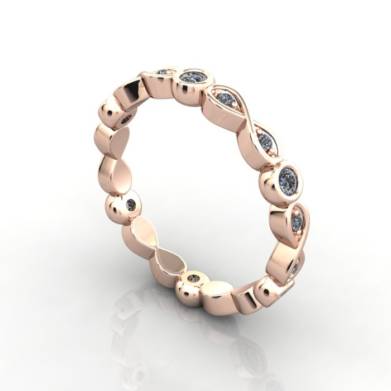 Eternity Ring, RE3, White Gold, Round Brilliant Diamond, 3D