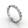 Eternity Ring, RE3, White Gold, Round Brilliant Diamond, 3D