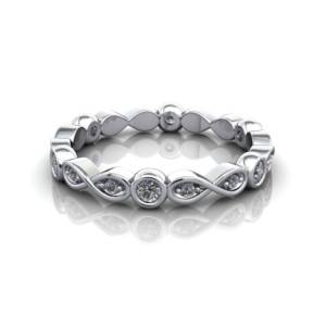 Eternity Ring, RE3, White Gold, Round Brilliant Diamond, LF