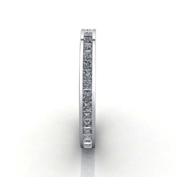 Eternity Ring, RE4, White Gold, Princess Cut Diamond, SV