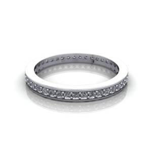 Eternity Ring, RE5, White Gold, Round Brilliant Diamond, LF