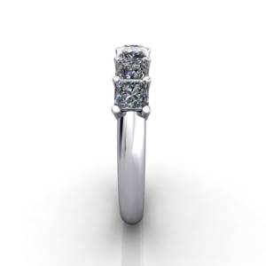 Multi Diamond Ring, PDM10, White Gold, Princess Cut Diamond, SV