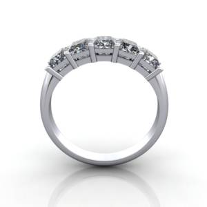 Multi Diamond Ring, PDM10, White Gold, Princess Cut Diamond, TF