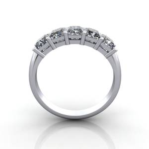 Multi Diamond Ring, PDM10, White Gold, Princess Cut Diamond, TF