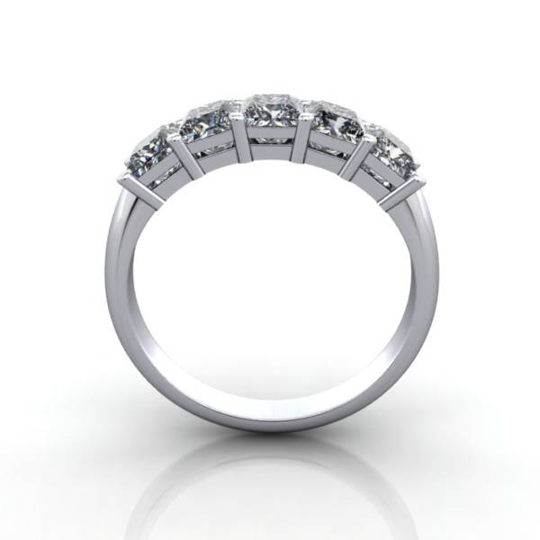 Multi Diamond Ring, PDM10, White Gold, Princess Cut Diamond, TF