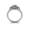 Halo Diamond Ring, RH5, White Gold, Round Brilliant, TF