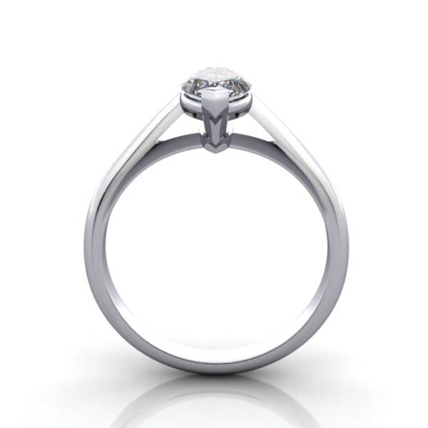 Solitaire Engagement Ring, Marquise Diamond, RS28, Platinum,TF