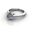 Solitaire Engagement Ring, Round Brilliant Diamond, RS21, Platinum, LF
