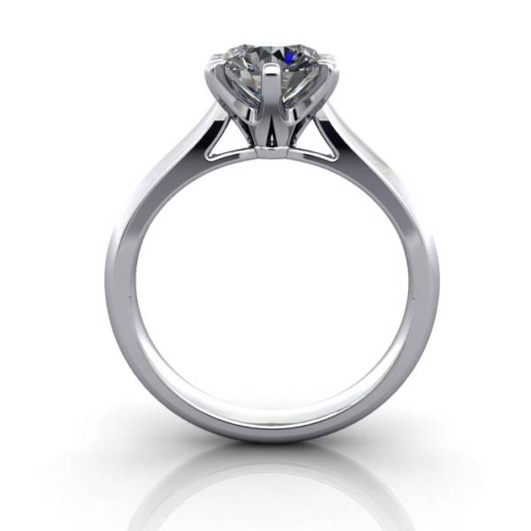 Solitaire Engagement Ring, Round Brilliant Diamond, RS21, Platinum, TF