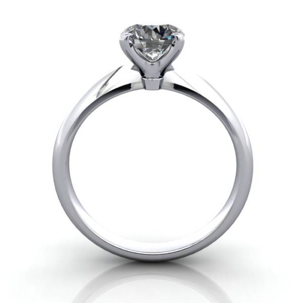 Diamond Engagement Ring, Round Brilliant Diamond, RS22, Platinum, TF