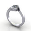Solitaire Engagement Ring Round Brilliant Diamond, RS24, Platinum, 3D