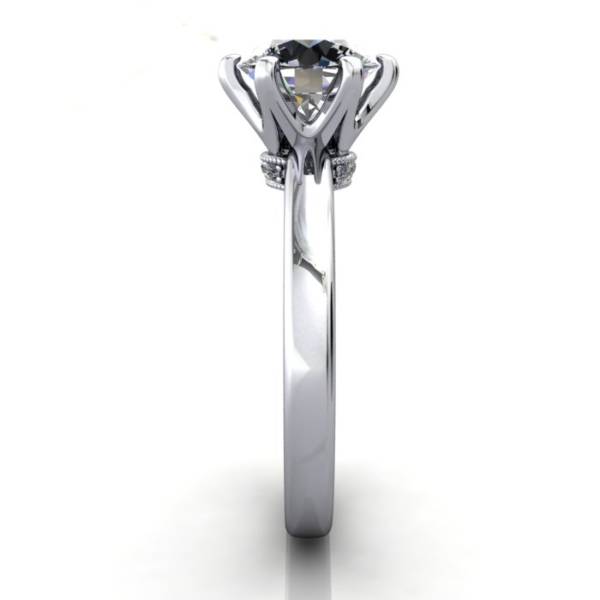 Solitaire Engagement Ring, Round Brilliant Diamond, RS26, Platinum, SV
