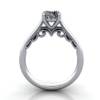 Solitaire Diamond Ring, RS35. Platinum, Round Brilliant, TF