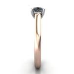 Solitaire Diamond Ring, RS35. Rose Gold, Cushion, SV