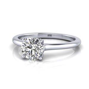 Engagement Ring RS1, Round, Platinum, LF