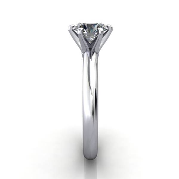 Diamond Ring Solitaire, Round Brilliant, RS2, Platinum, SV