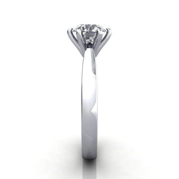 Diamond Ring Solitaire, Round Brilliant, RS23, Platinum, SV