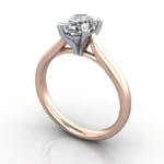 Oval Diamond Ring, RS41, Rose, Oval, 3D Oval Diamond Ring, RS41, Rose, Oval, 3D