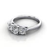 Trilogy Diamond Ring, Platinum, 3D, LF