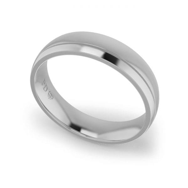 Gents-Wedding-Ring-Platinum-Single-Groove-5mm