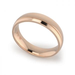 Gents-Wedding-Ring-Rose-Gold-Single-Groove-5mm