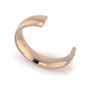 Gents-Wedding-Ring-Rose-Gold-Wave-5mm-CROSS SECTION