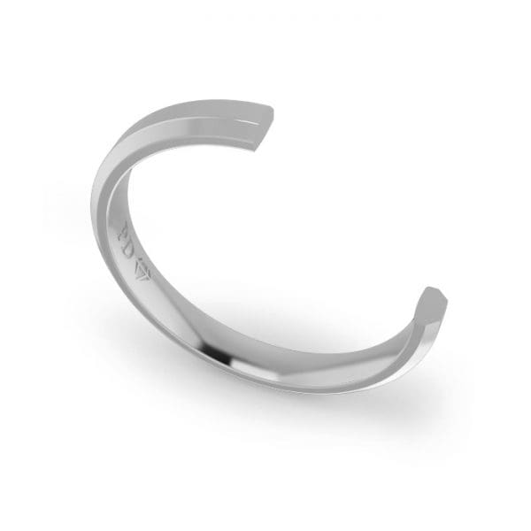 Gents-Wedding-Ring-White-Gold-Bevelled-3mm-Cross-Section