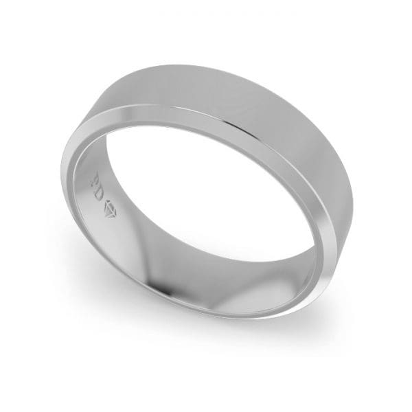Gents-Wedding-Ring-White-Gold-Bevelled-6mm