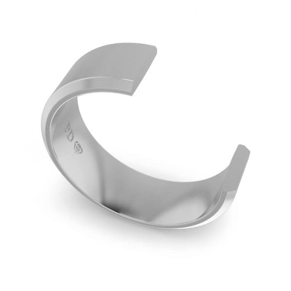 Gents-Wedding-Ring-White-Gold-Bevelled-7mm-Cross-Section
