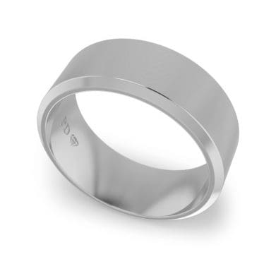 Gents-Wedding-Ring-White-Gold-Bevelled-8mm-GWB1