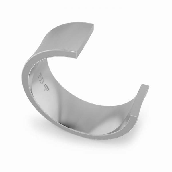 Gents-Wedding-Ring-White-Gold-Concave-8mm-CROSS SECTION