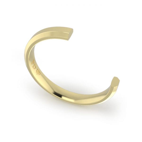 Gents-Wedding-Ring-Yellow-Gold-Bevelled-3mm-Cross-Section-GWB1