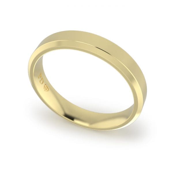 Gents-Wedding-Ring-Yellow-Gold-Bevelled-4mm-GWB1