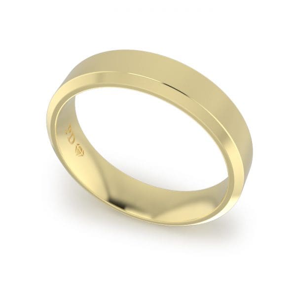 Gents-Wedding-Ring-Yellow-Gold-Bevelled-5mm-GWB1