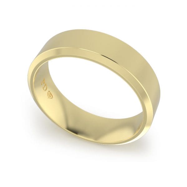 Gents-Wedding-Ring-Yellow-Gold-Bevelled-6mm-GWB1