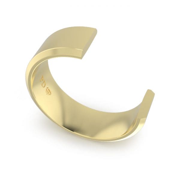 Gents-Wedding-Ring-Yellow-Gold-Bevelled-7mm-Cross-Section-GWB1